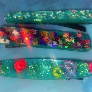 Homemade Handmade Resin hairpins